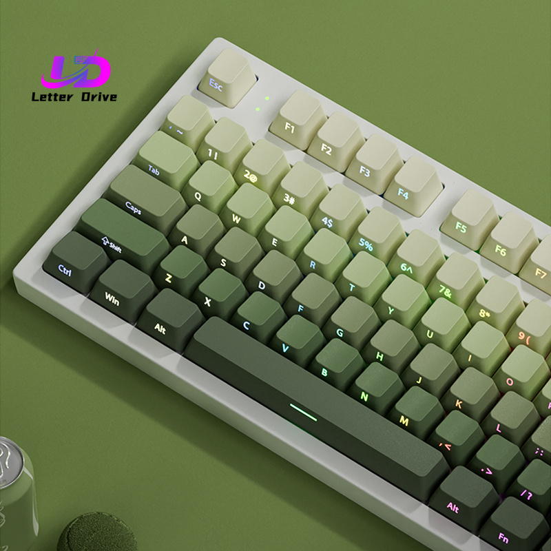 Gaming Keyboard Typewriter - 135키 체리 프로파일 그린 그레이프 키캡
