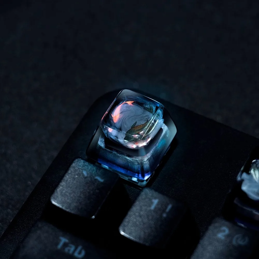 Keyboard Gaming Transparent - 오리지널 중국 스타일 코이 피쉬 키캡,