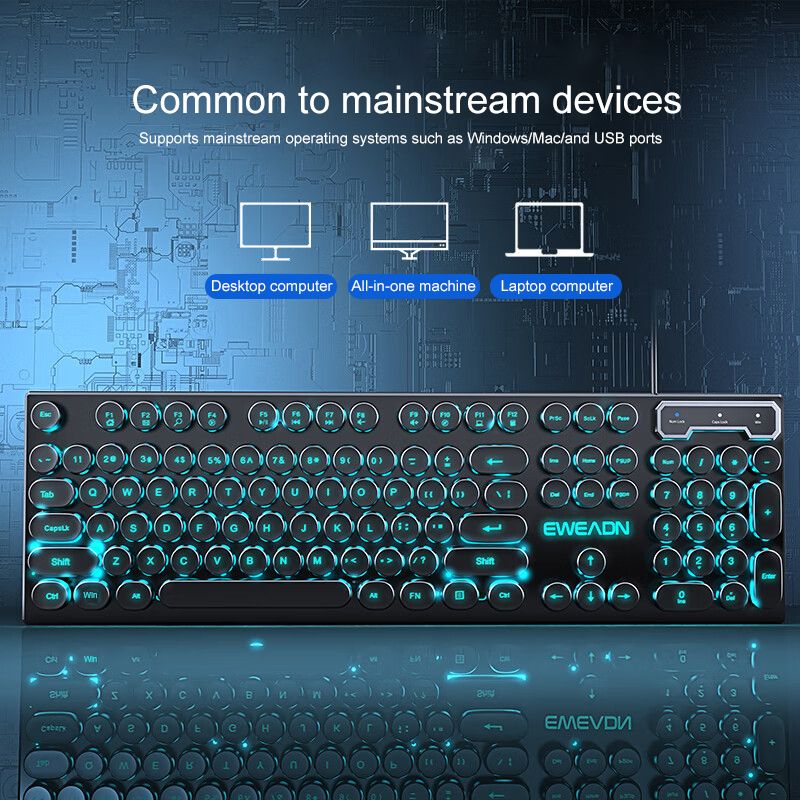 EWEADN 타자기 게임용 키보드, 104 키, 레트로 - Gaming Keyboard Typewriter 리뷰 및 가격