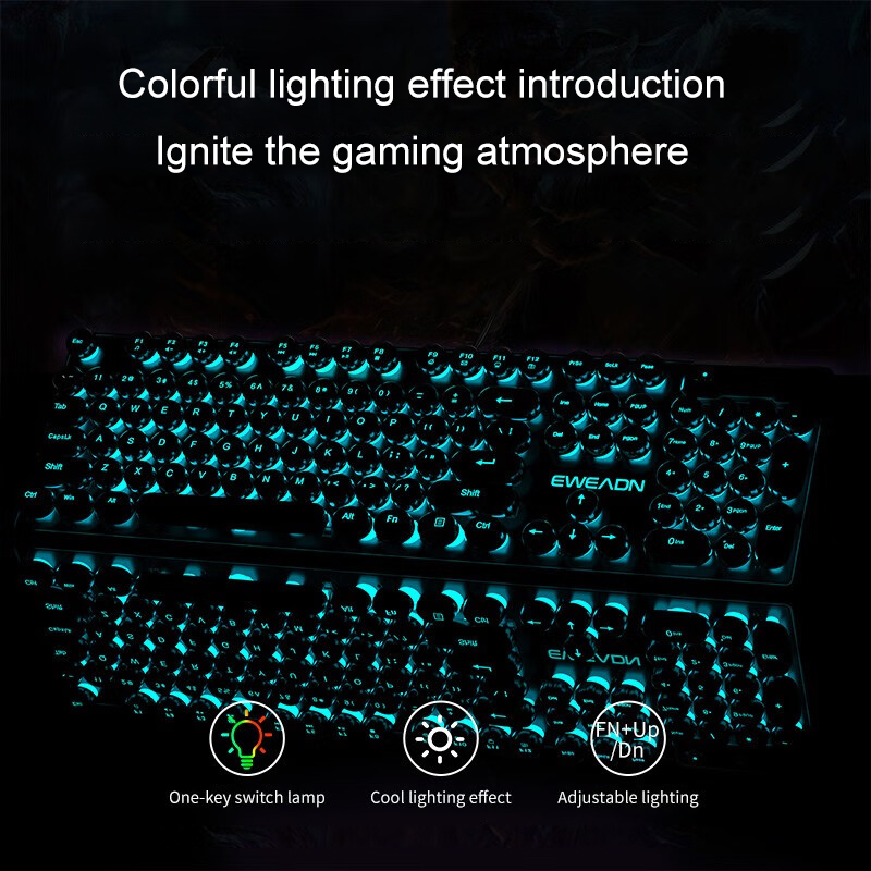 EWEADN 타자기 게임용 키보드, 104 키, 레트로 - Gaming Keyboard Typewriter 리뷰 및 가격